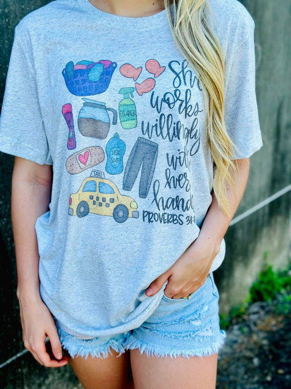 Mom Proverbs She Works Willingly With Her Hands