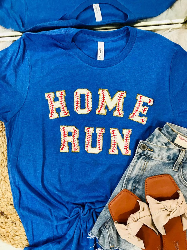 Home Run Baseball Chenille Patch Tee