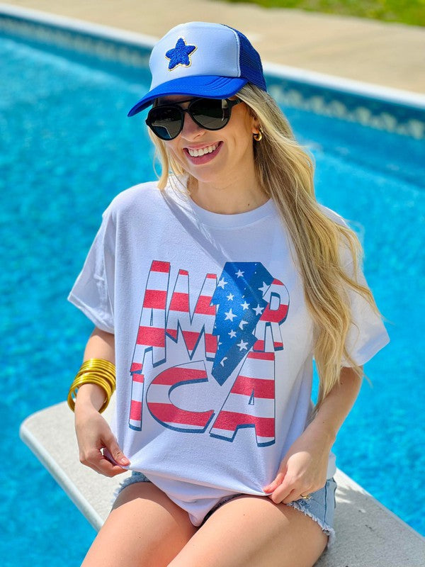 America Lightning Bolt Flag