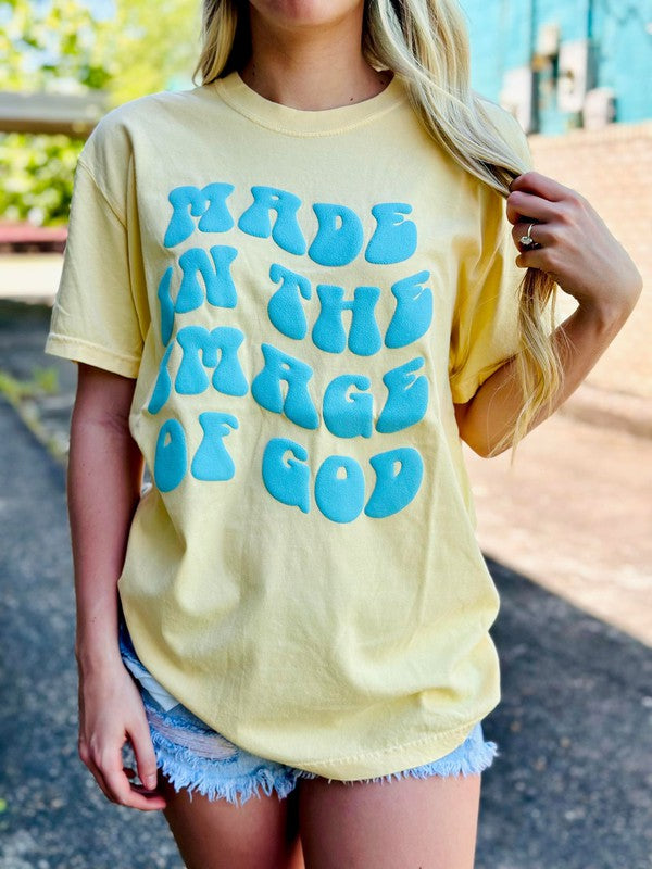 Wavy Made In The Image Of God Puff Tee