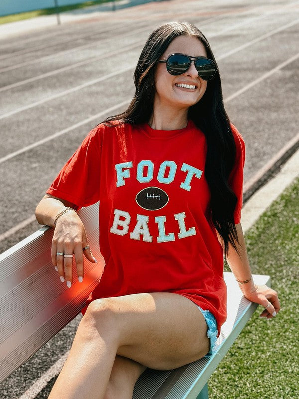 Football Game Day Chenille Patch Tee