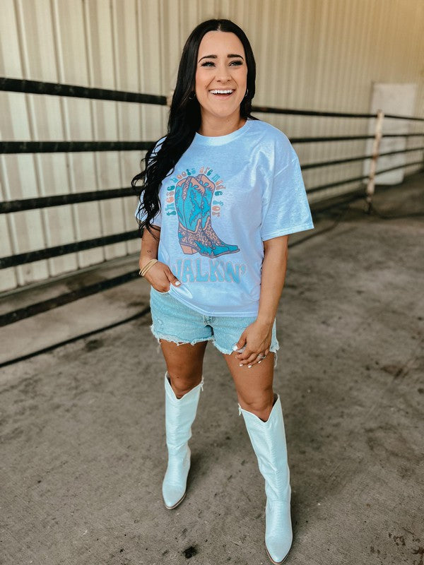 These Boots Were Made For Walking Retro Tee