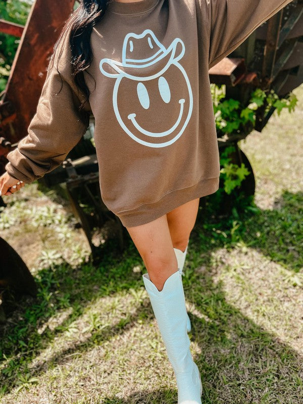 Cowboy Happy Puff Sweatshirt