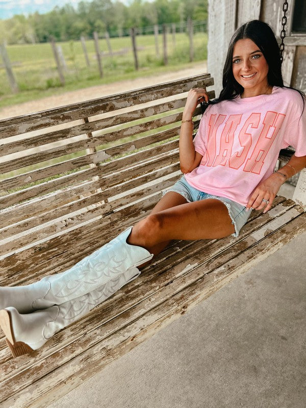 Nash Varsity Malibu Pink Tee