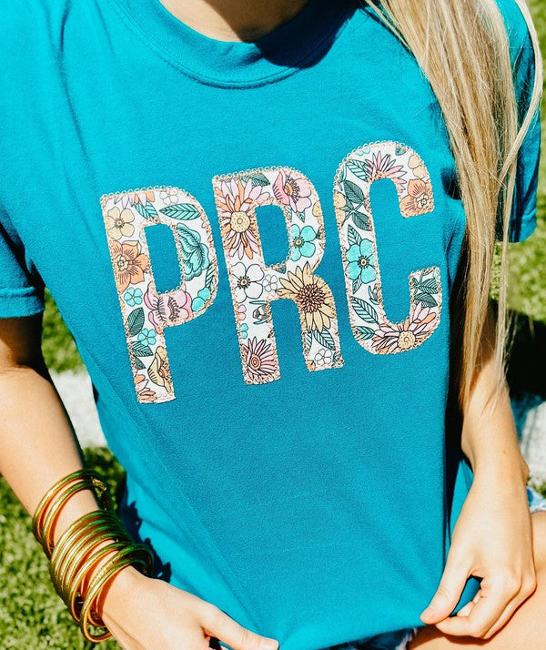 Custom Floral Block Applique Tee