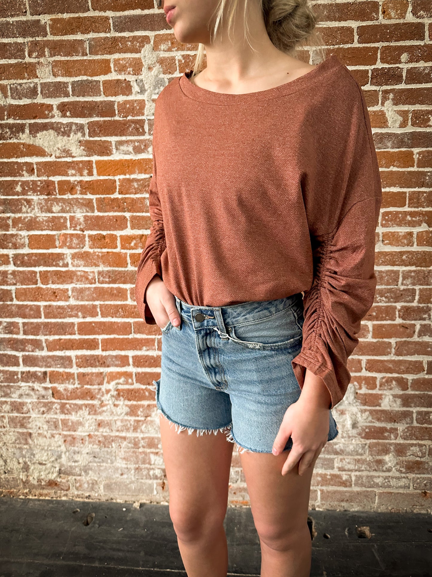Layla Ruched Sleeve Top