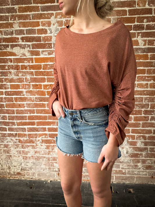 Layla Ruched Sleeve Top