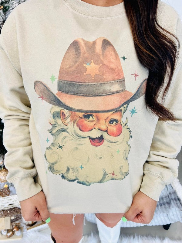 Vintage Western Cowboy Santa Sweatshirt