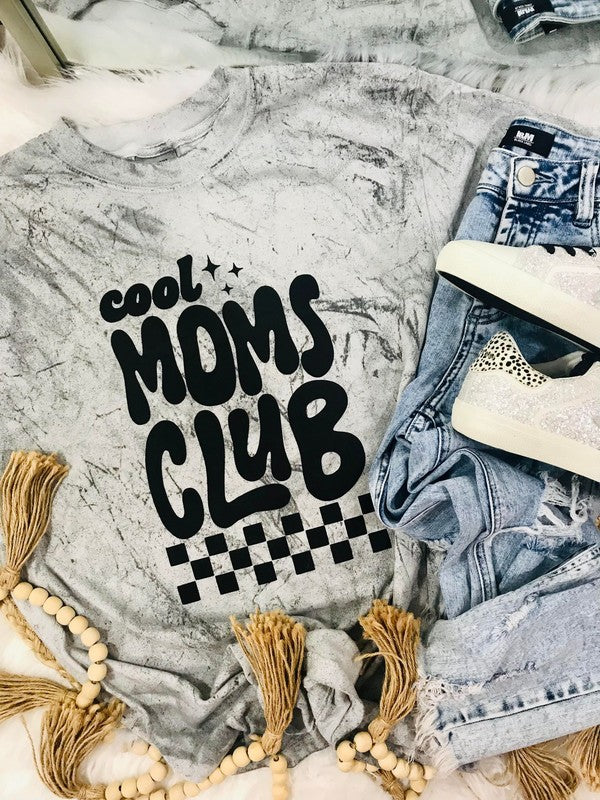 Cool Mom's Club Sparkly Checkered Color Blast Tee