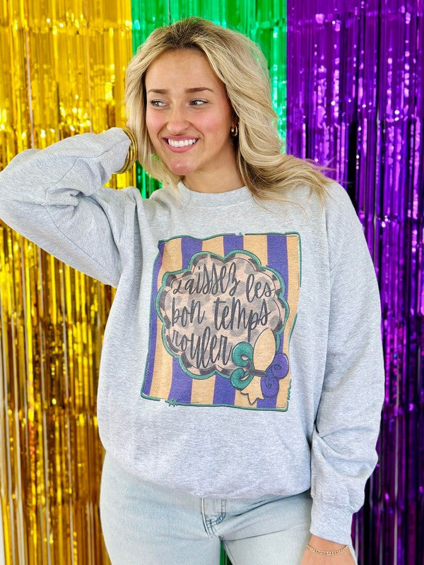 Laissez Le Bon Temps Rouler Leopard Sweatshirt