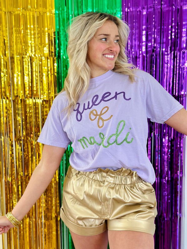 Queen of Mardi Glitter Tee