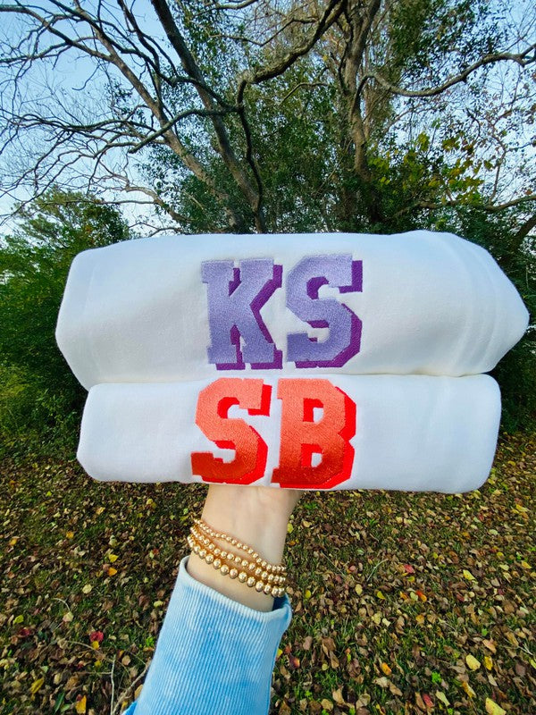 Custom Initial Pocket Sweatshirt
