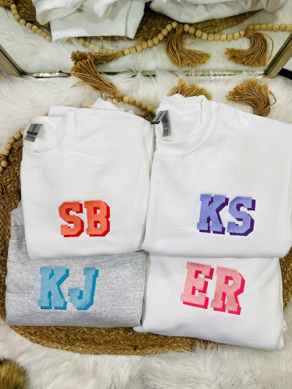 Custom Initial Pocket Sweatshirt