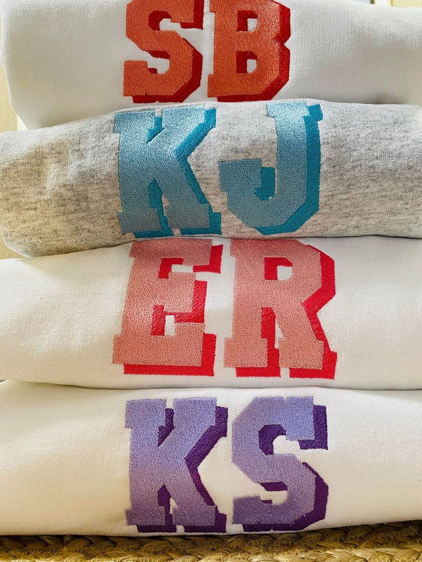 Custom Initial Pocket Sweatshirt