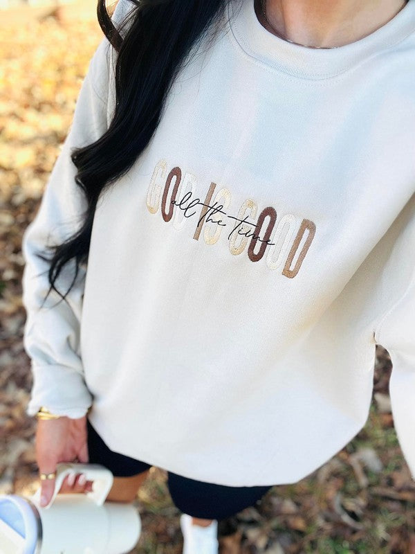 God Is Good Multi Embroidered Sweatshirt
