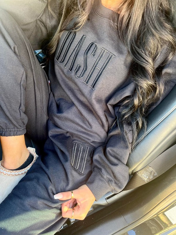 Custom Tonal Embroidered Sweatshirt