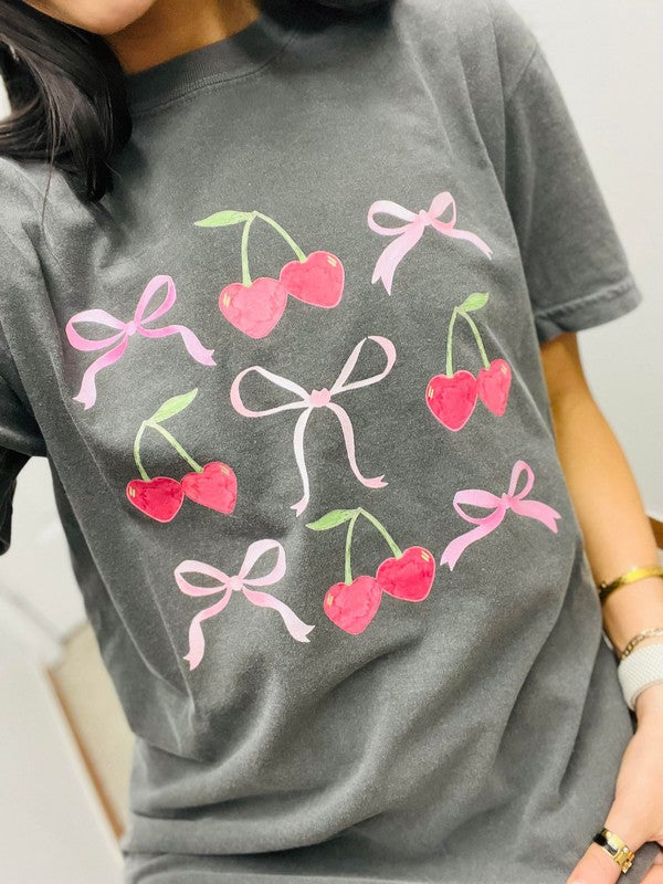 Cherry Bow's Trio Check Stack Tee