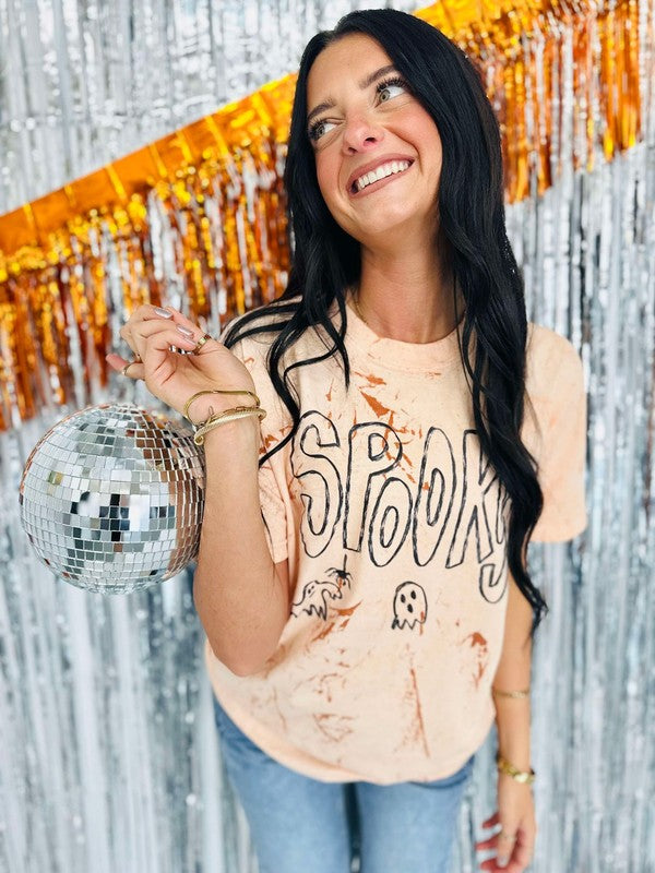Spooky Ghost Hand Drawn DTF Colorblast Tee