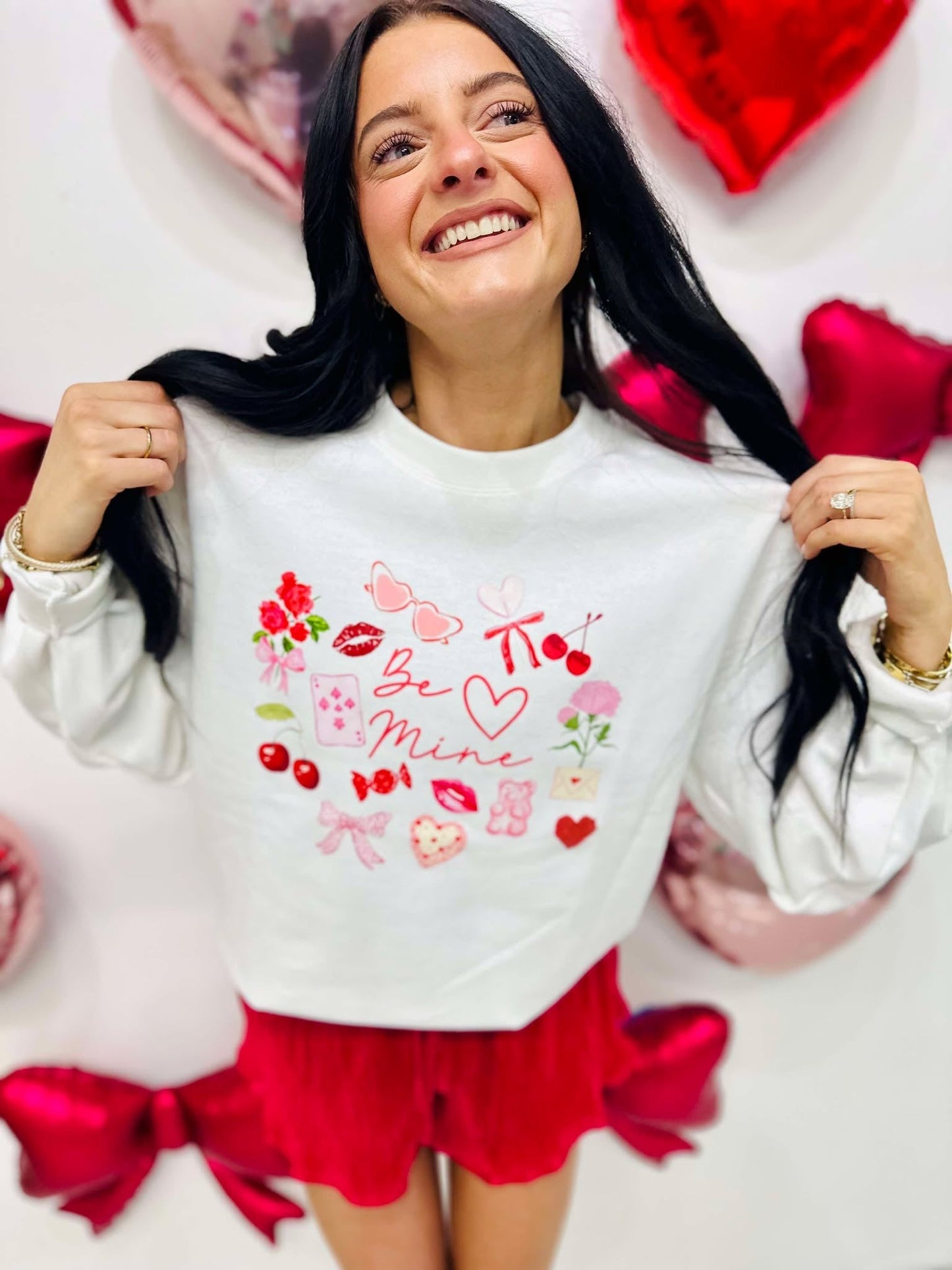 Be Mine Valentine's Trinkets DTF Sweatshirt