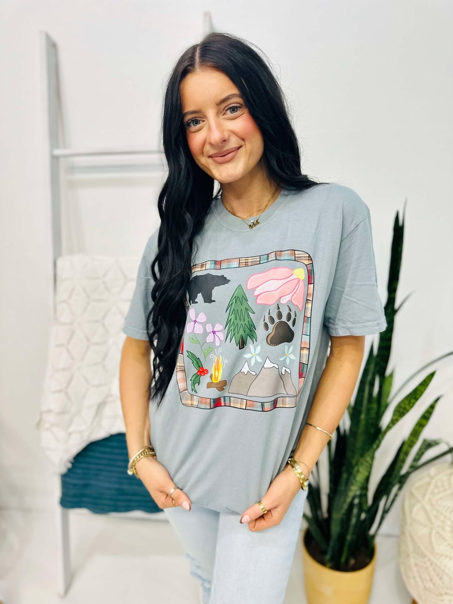 Mountains Collage Frame DTF Tee