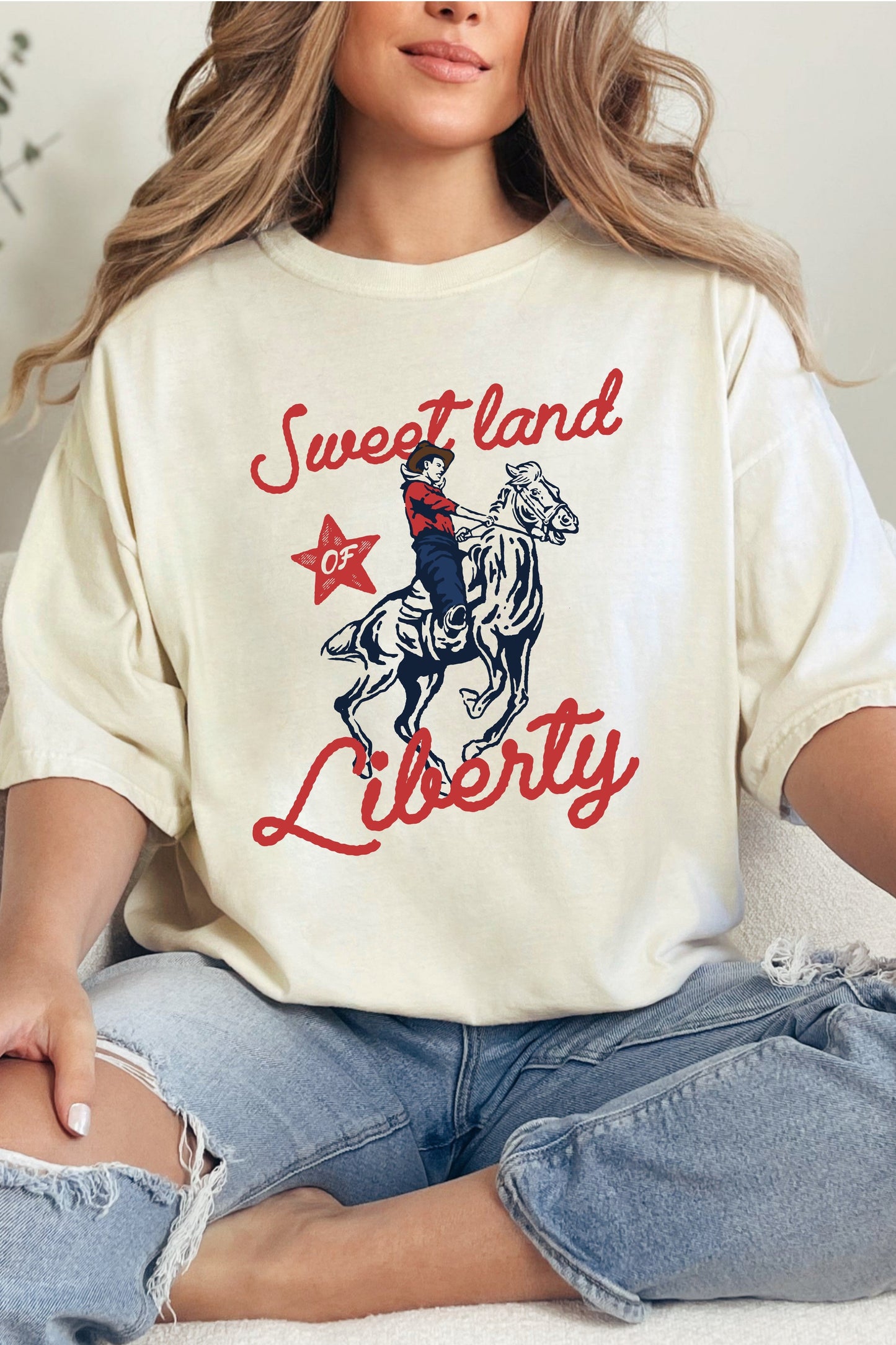 Sweet Land Of Liberty Cowboy Graphic Tee