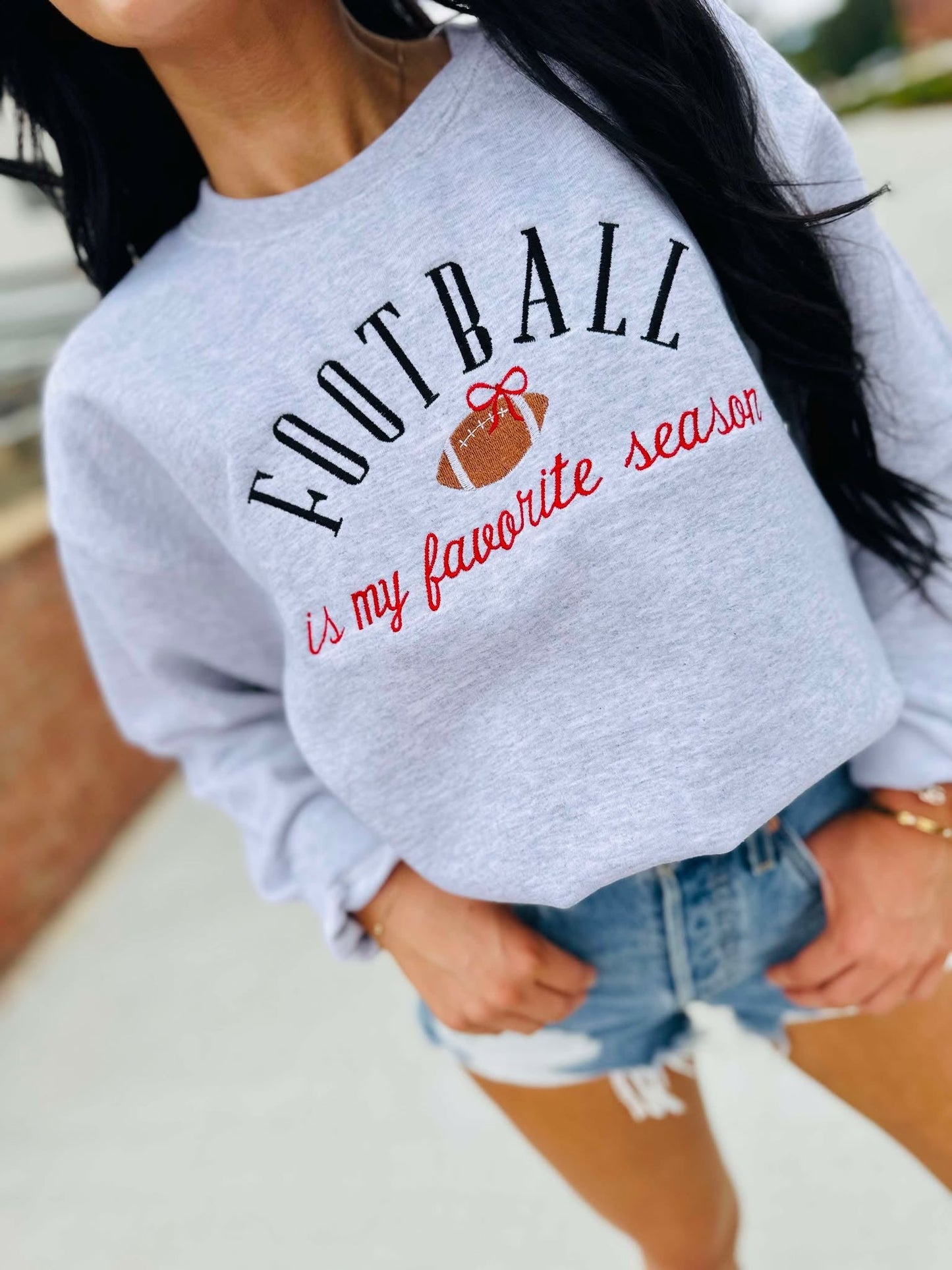 Football Is My Favorite Season Graphic Sweatshirt