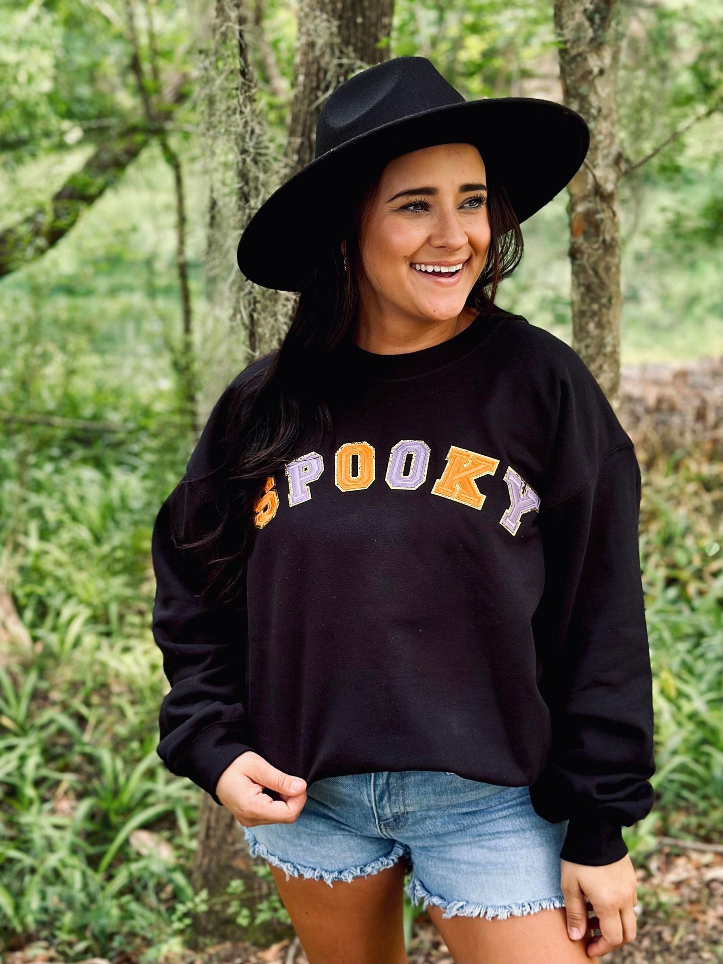 Spooky Multi Color Patch Sweatshirt