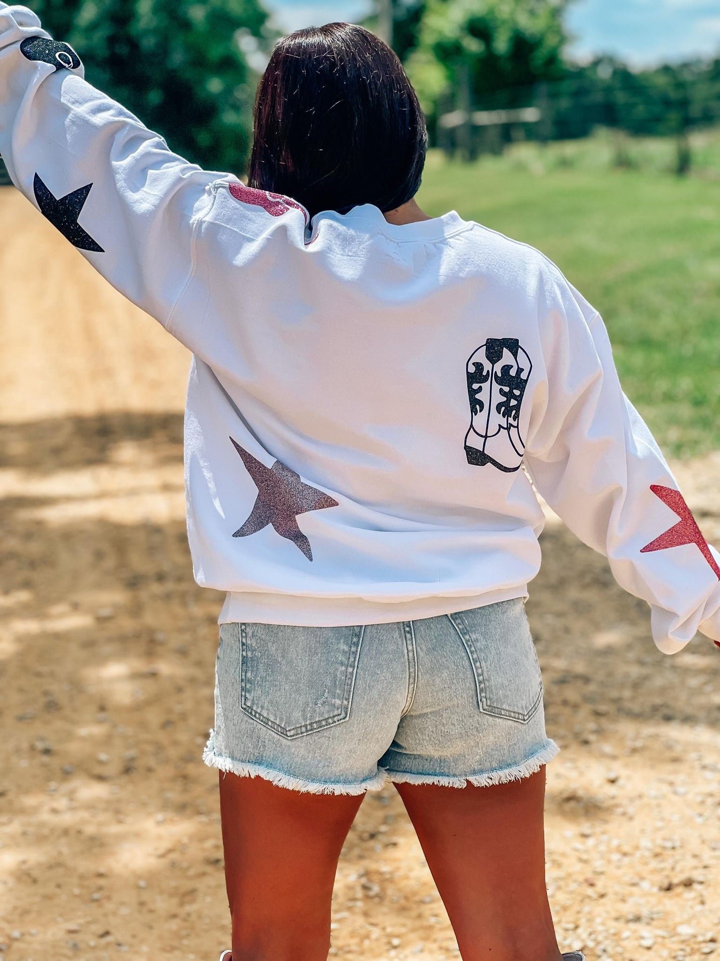 Western Nashville All Over Vinyl Sweatshirt