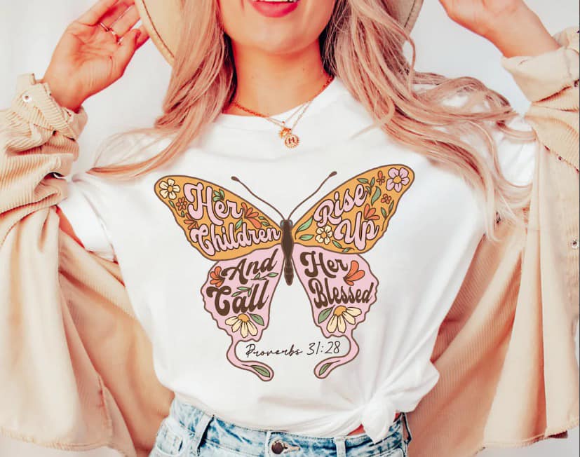Her Children Butterfly Verse Tee
