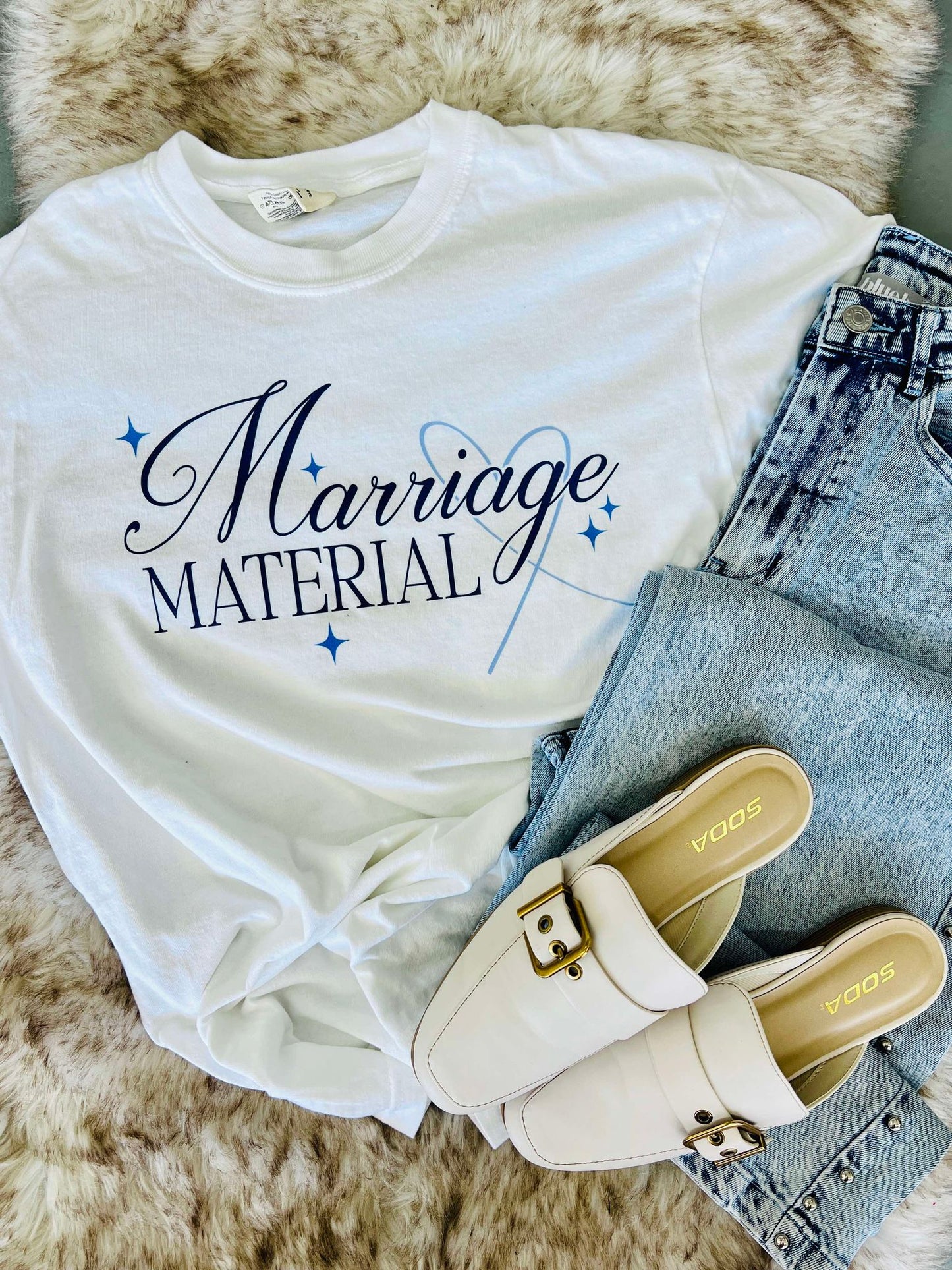 Marriage Material Bride Wedding DTF Tee