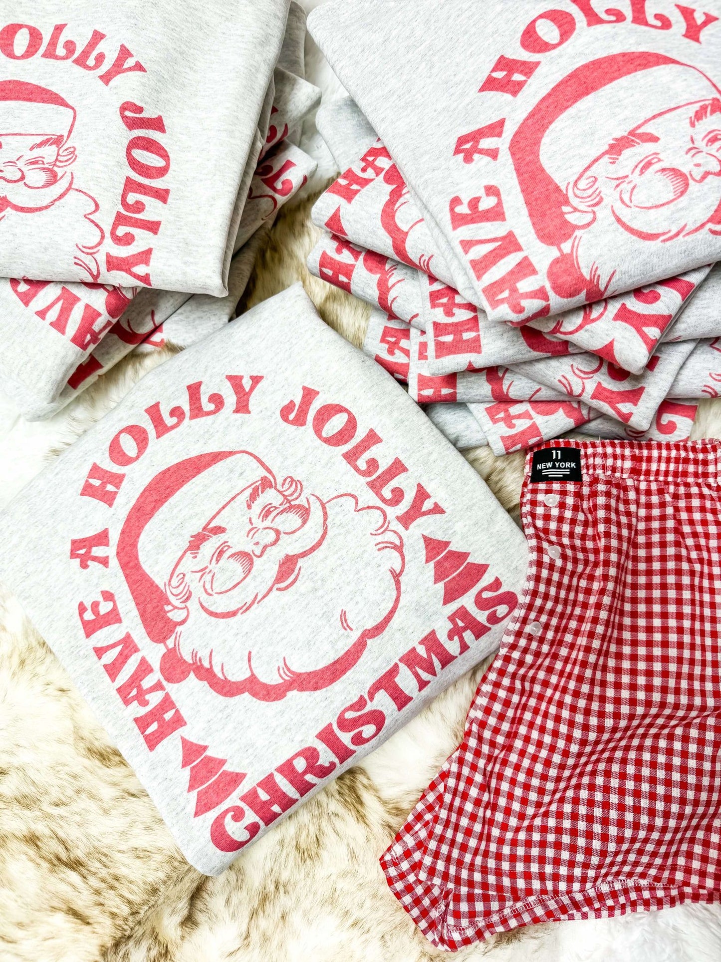READY TO SHIP HOLLY JOLLY SANTA SWEATSHIRT - Final sale