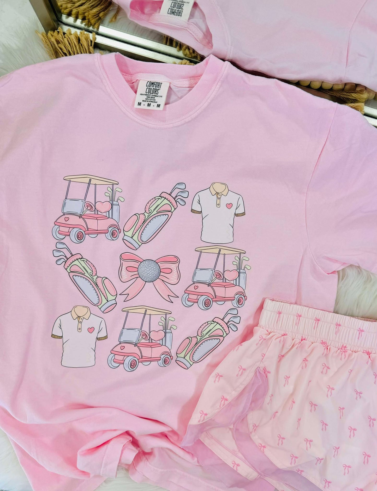 Pink Girly Coquette Golf DTF Tee