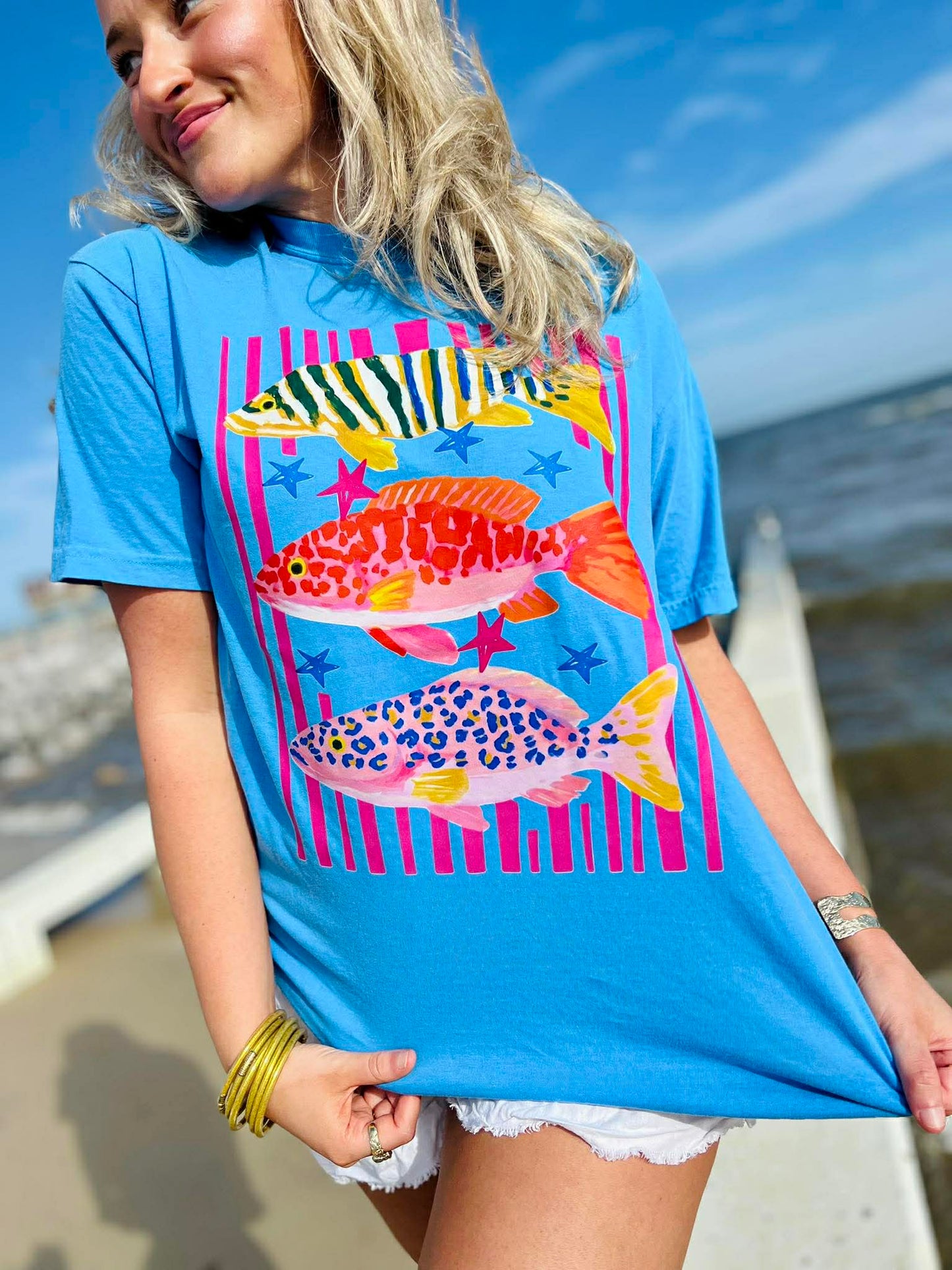 Bold Colors Trio Fish DTF Graphic #EDAY23