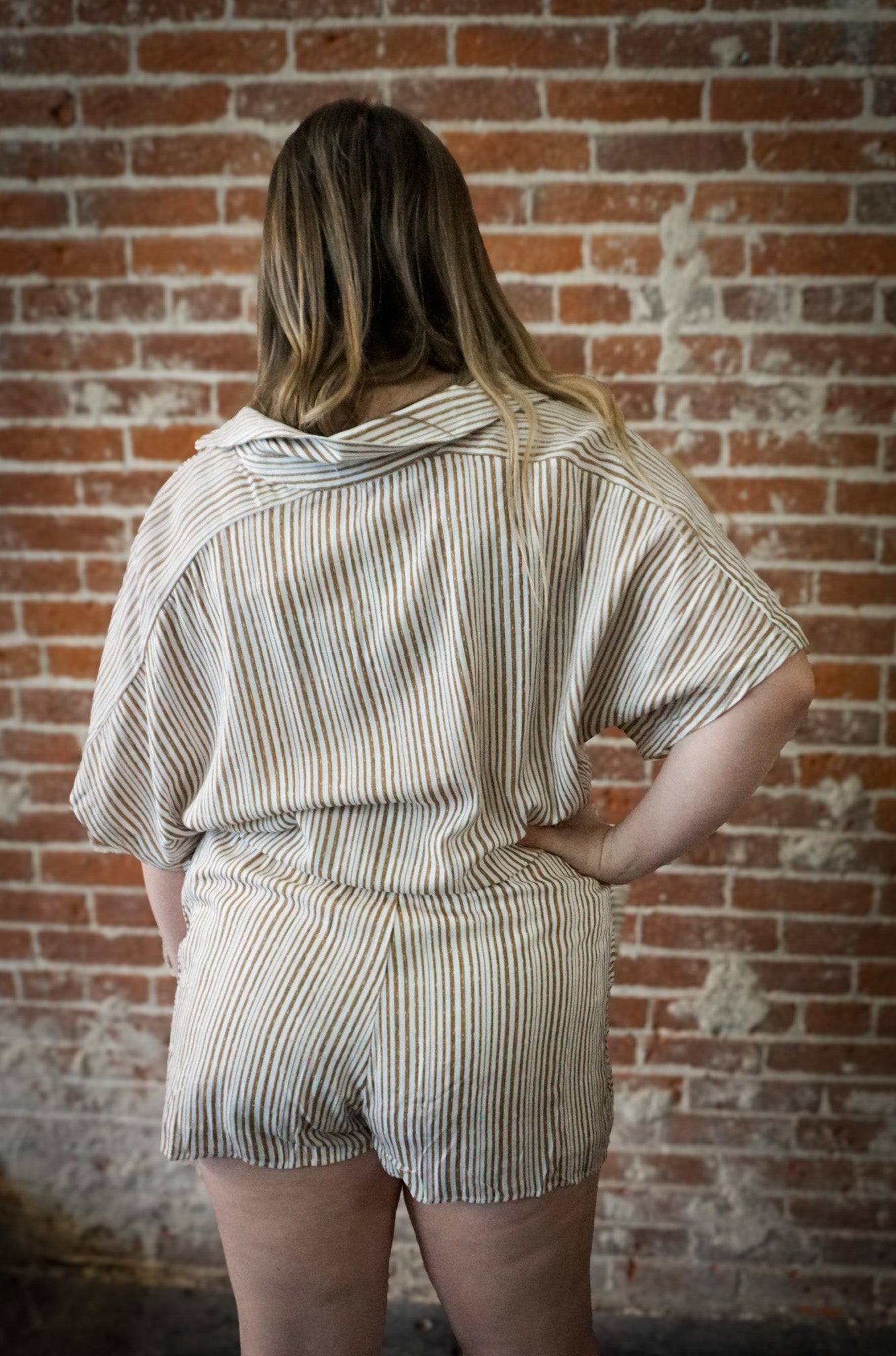 June Collared Romper