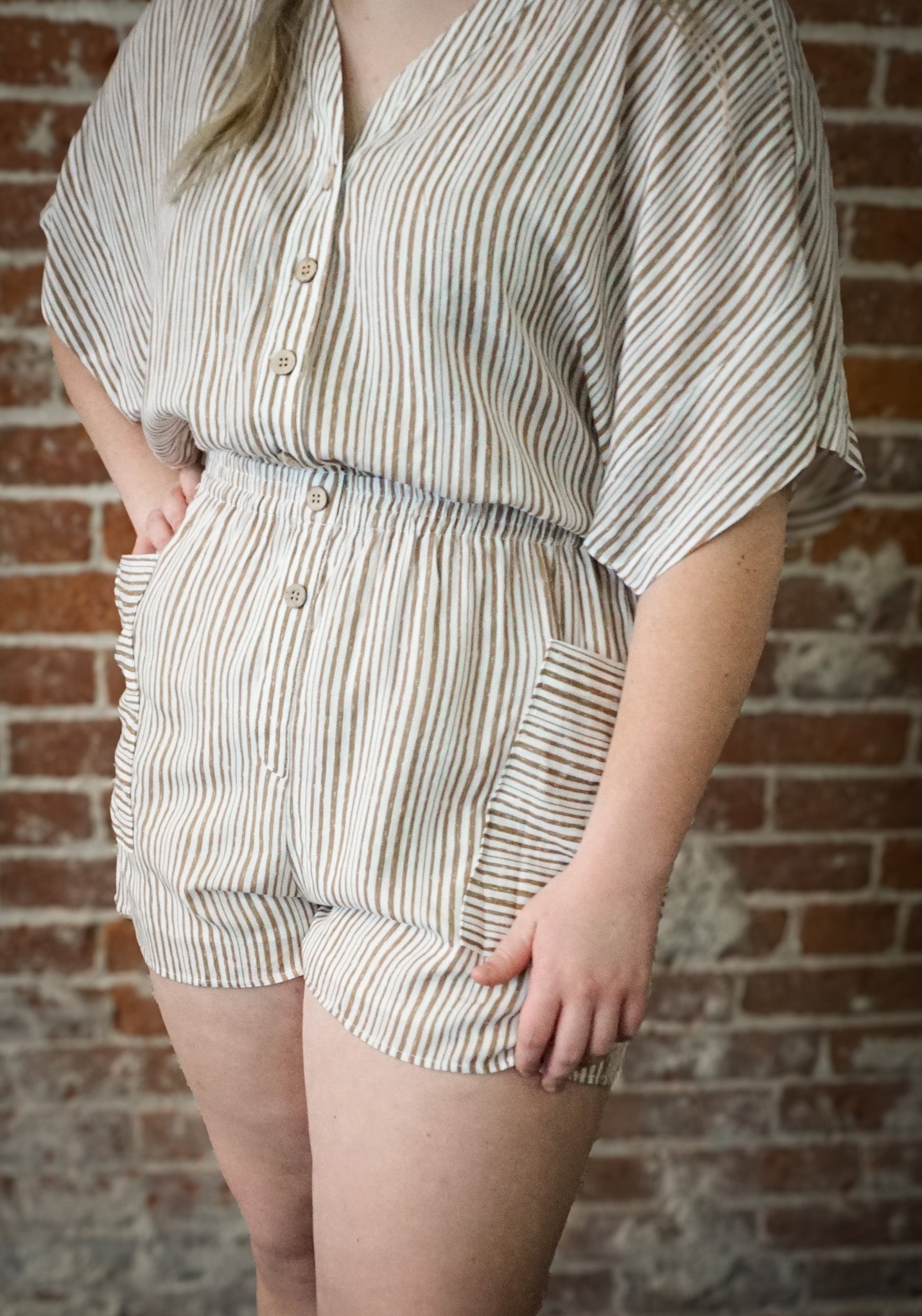 June Collared Romper