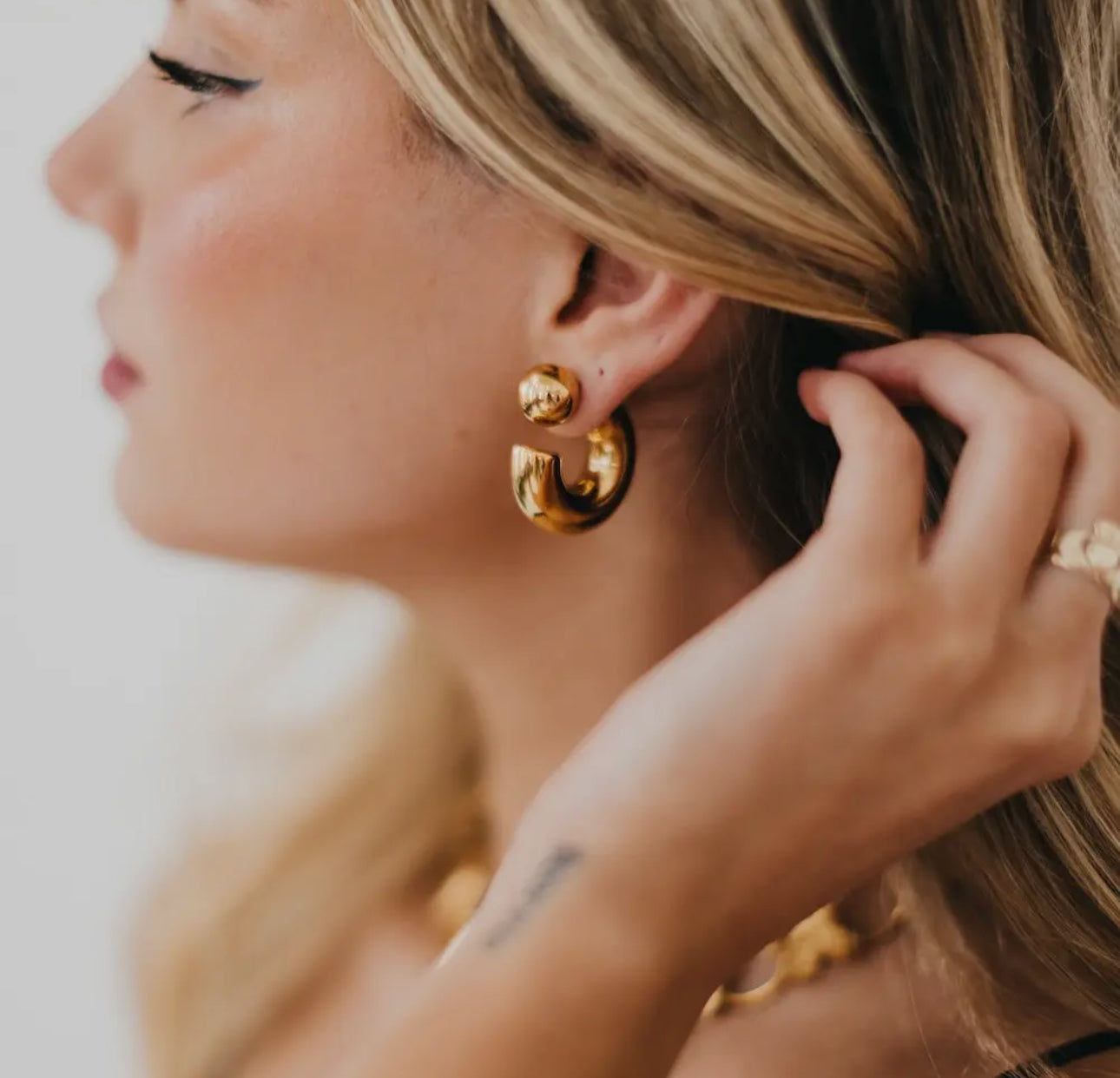 Caroline Reversible Hoop Earrings