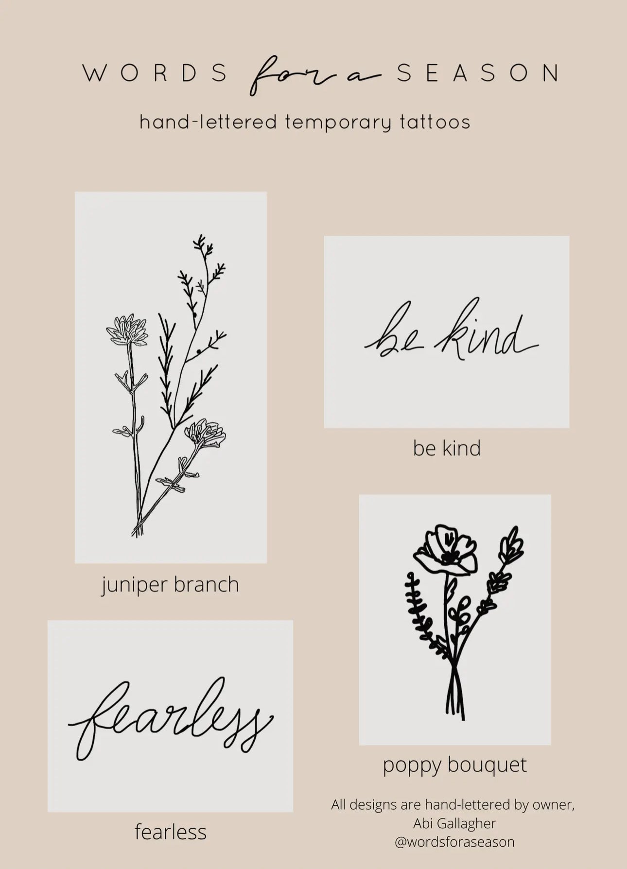 Empower Temp Tattoo (4 Pack)