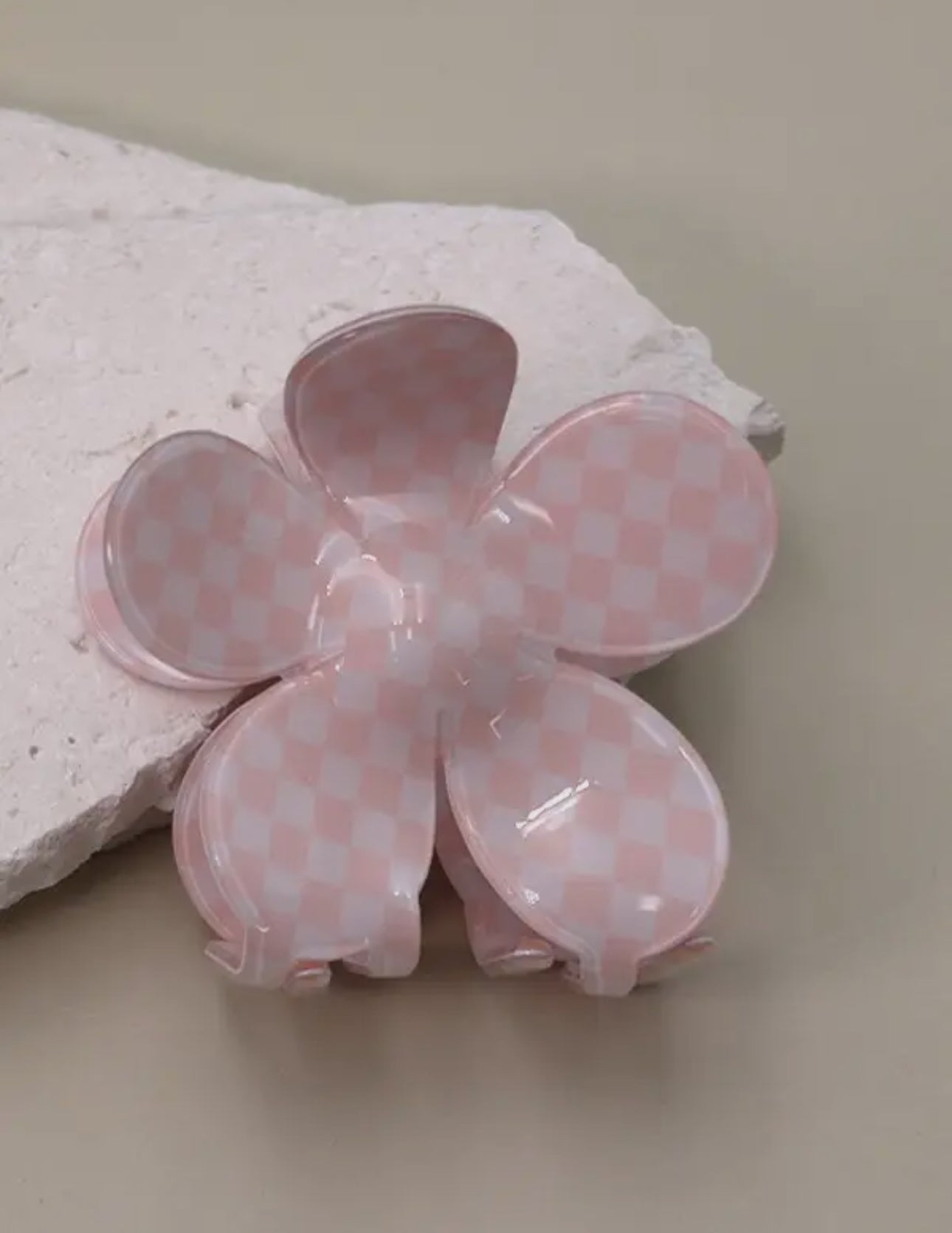 Jumbo Check Flower Clip