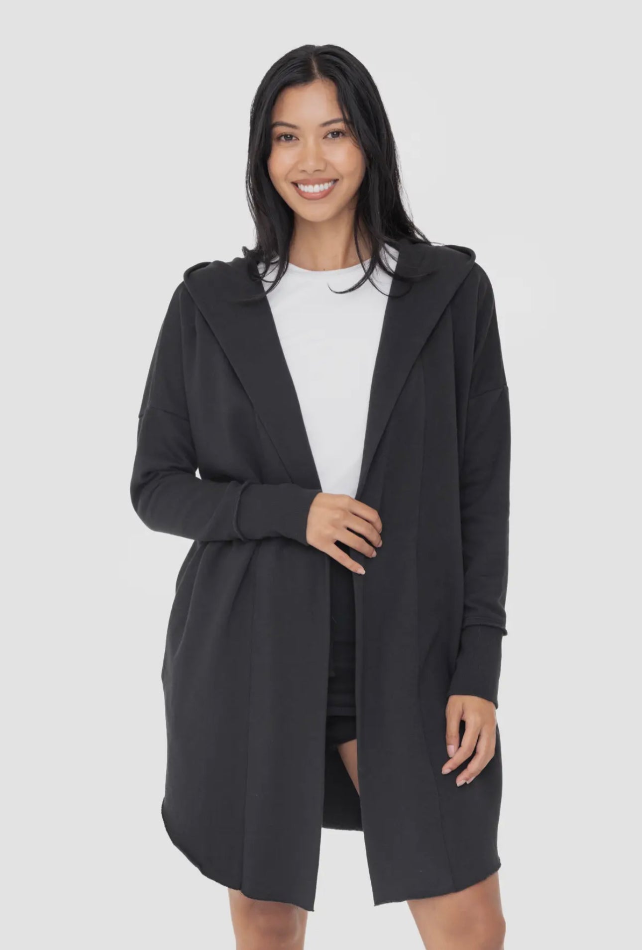 Longline Hooded Cardigan