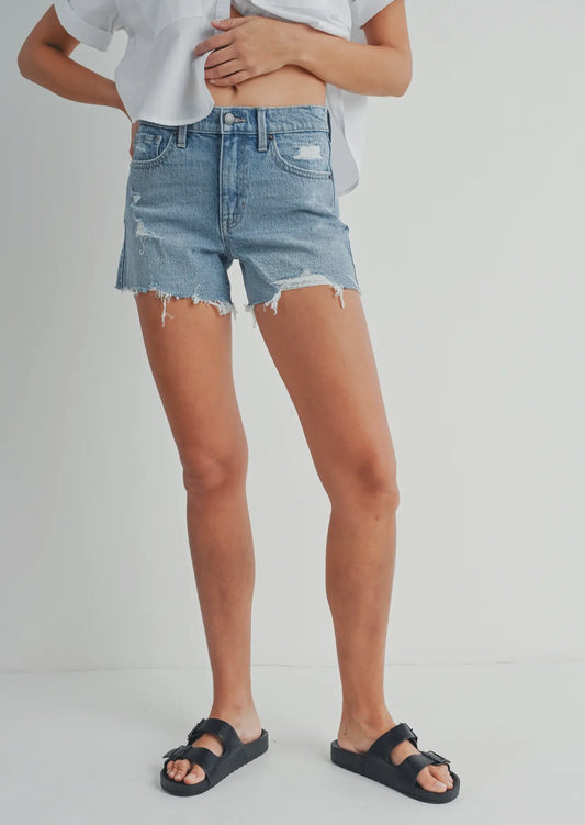 Slight Distressed Stretch Short