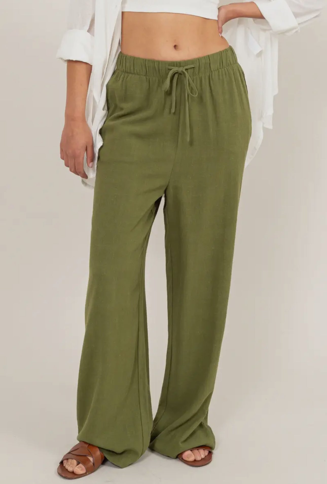 Wide Leg Linen Pant