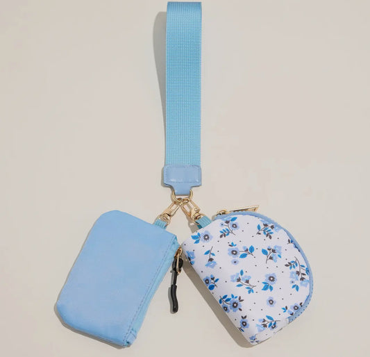 Floral Pouch Wristlet