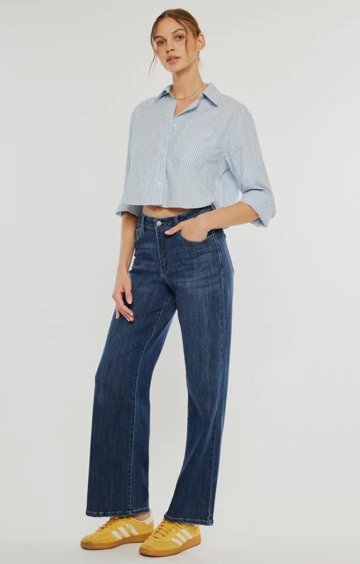 High Rise Wide Leg Denim