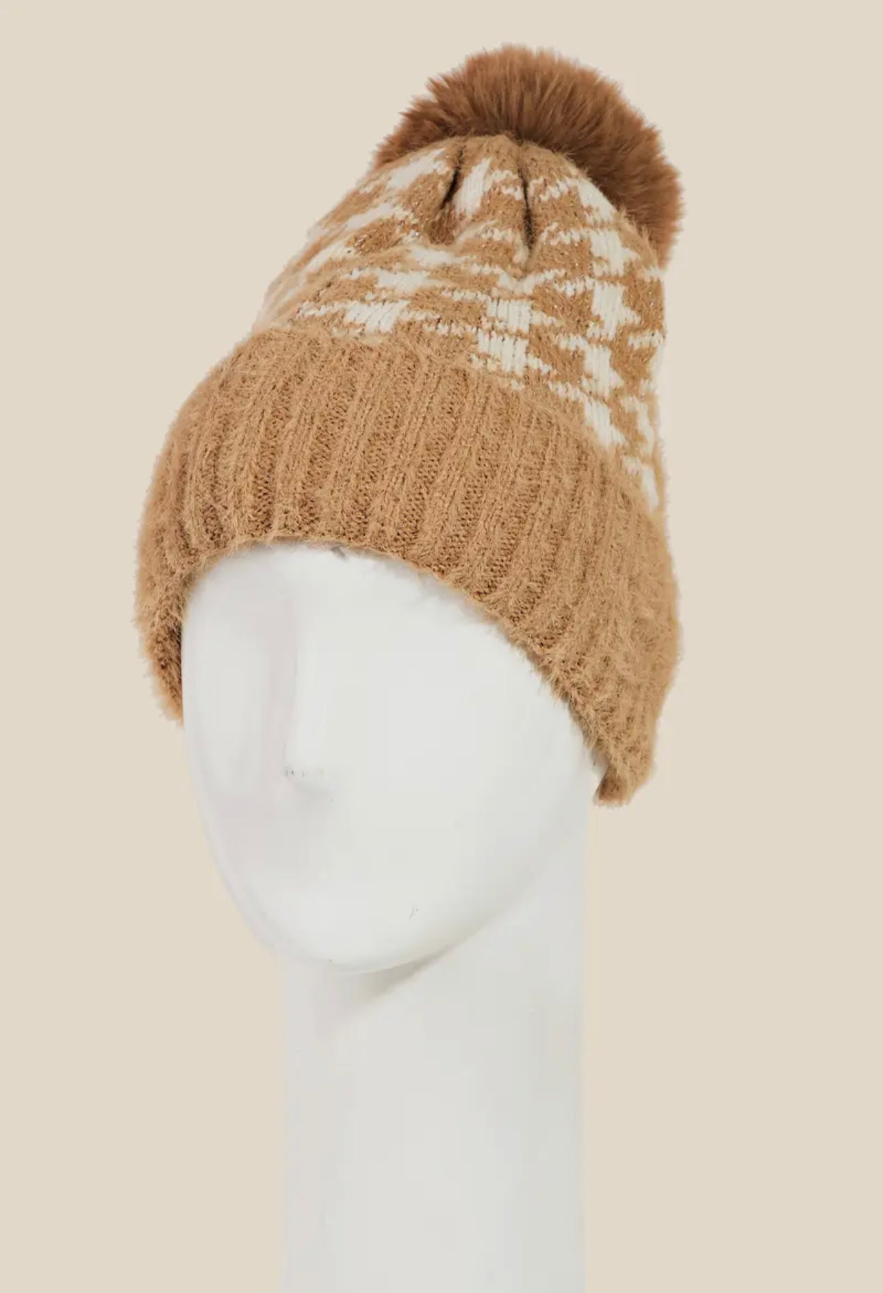 Houndstooth Beanie