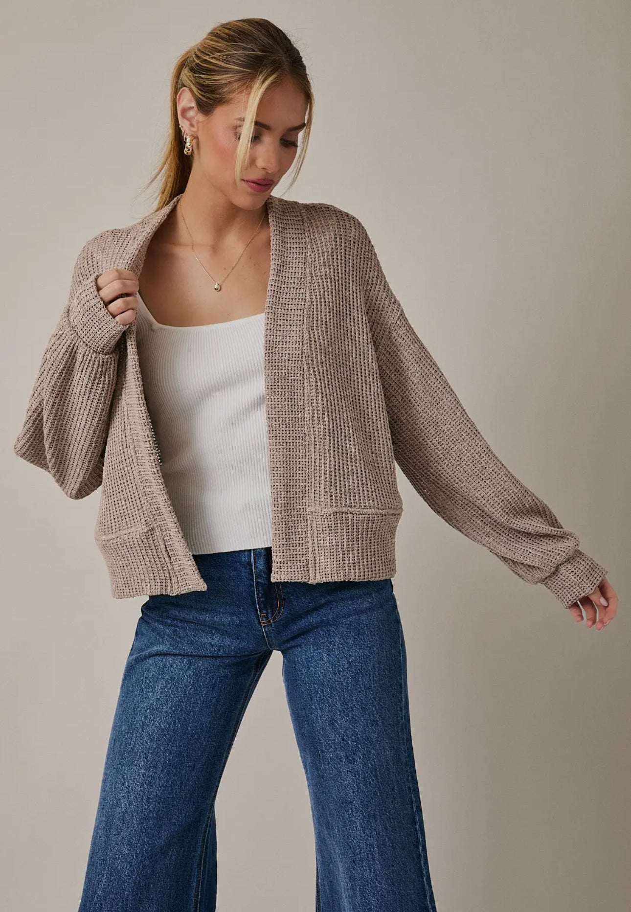 Long Sleeve Cropped Cardigan