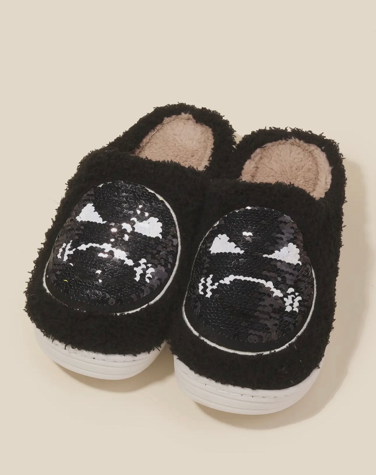 Sequin Smiley Slippers