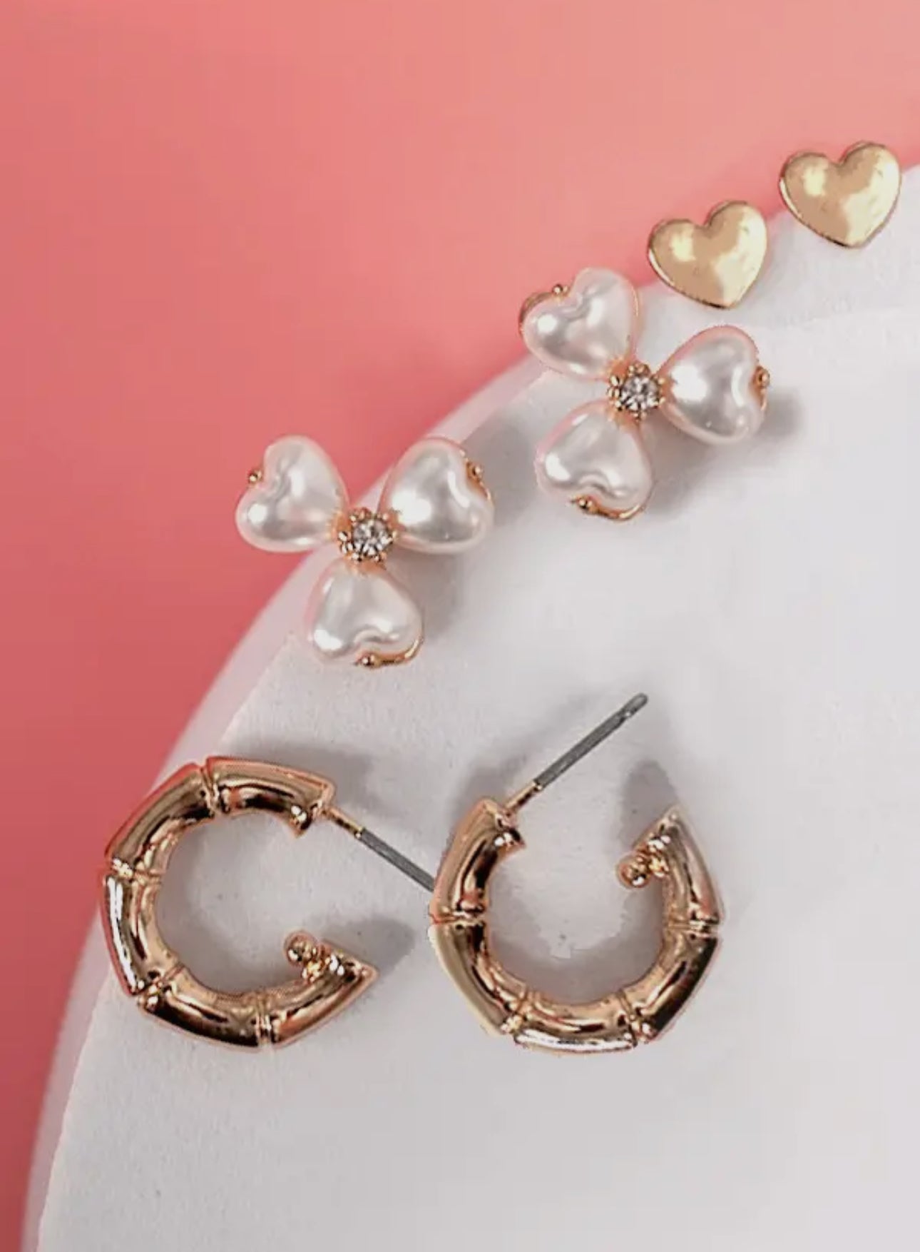 Trio Pearl Earring Set
