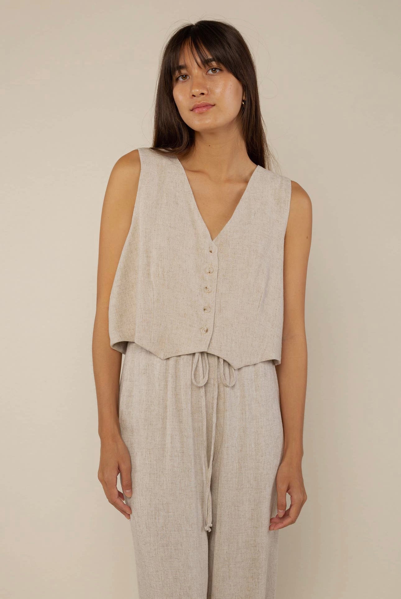 Linen Vest Top