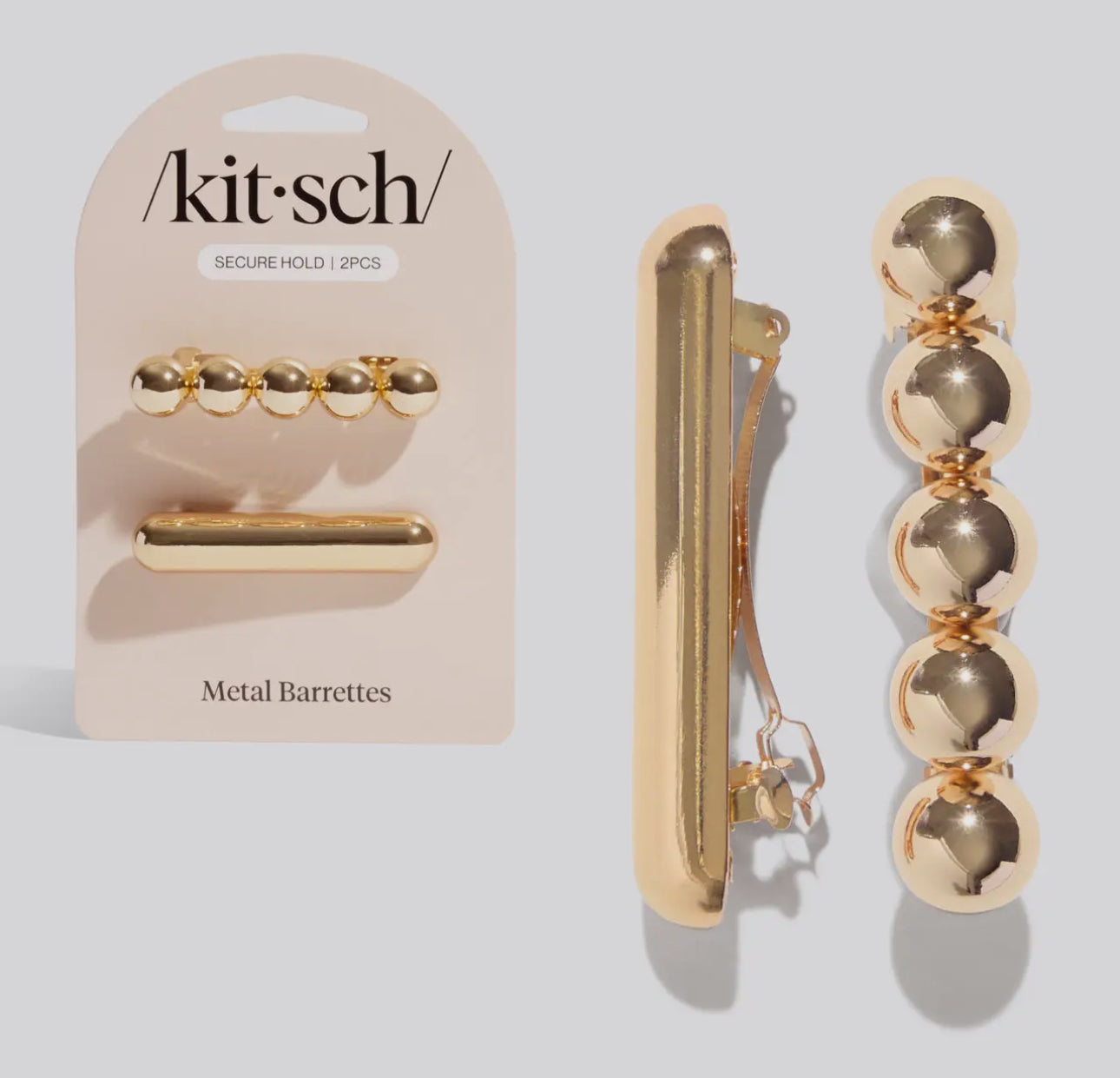 Gold Metal Barrettes