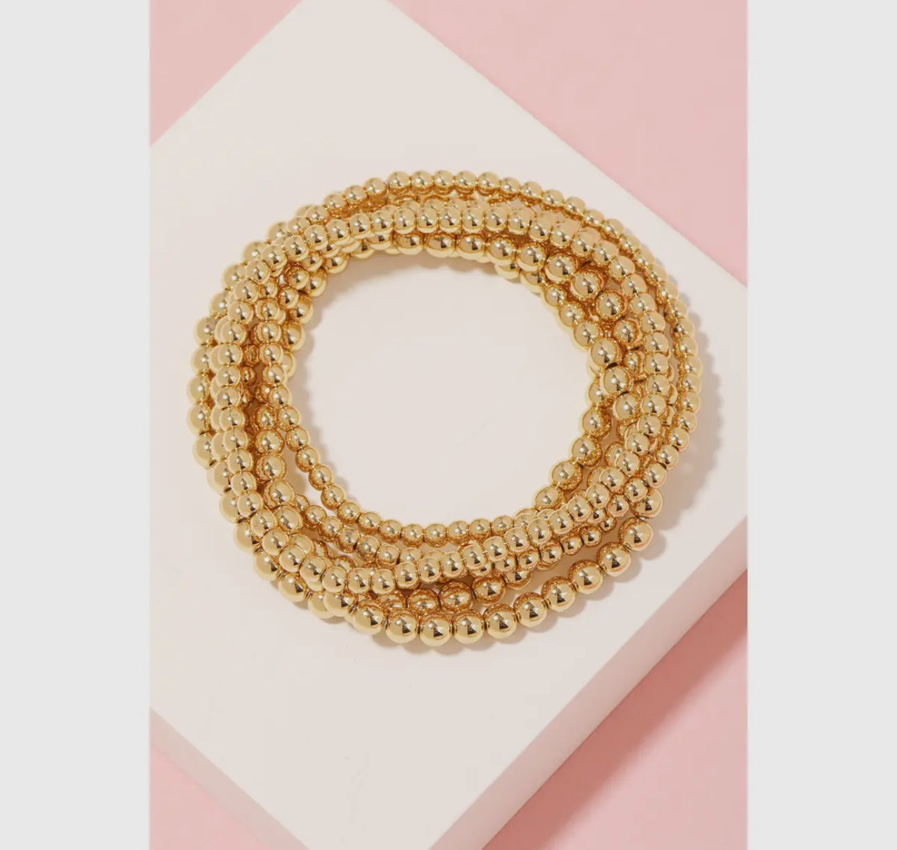Gold Dipped Ball Bracelet Set